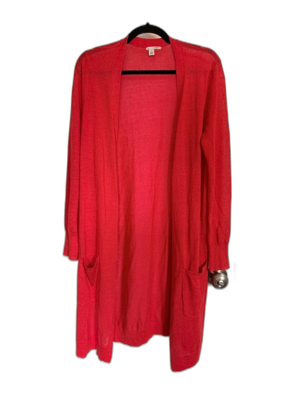 Nordstrom Halogen Women's Red Cardigan Sweater Fall Cozy Capsule Wardrobe Size M
